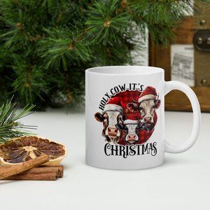 Holy Cow It's Christmas! Novelty Coffee Mug